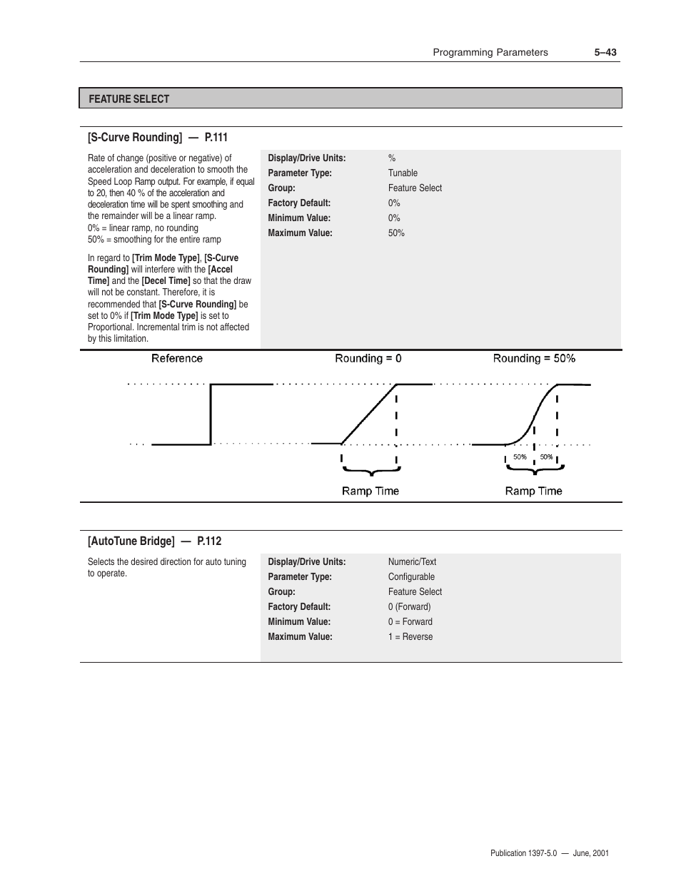 Rockwell Automation 1397 DC Drive Firmware 2.xx User Manual | Page 153 / 276