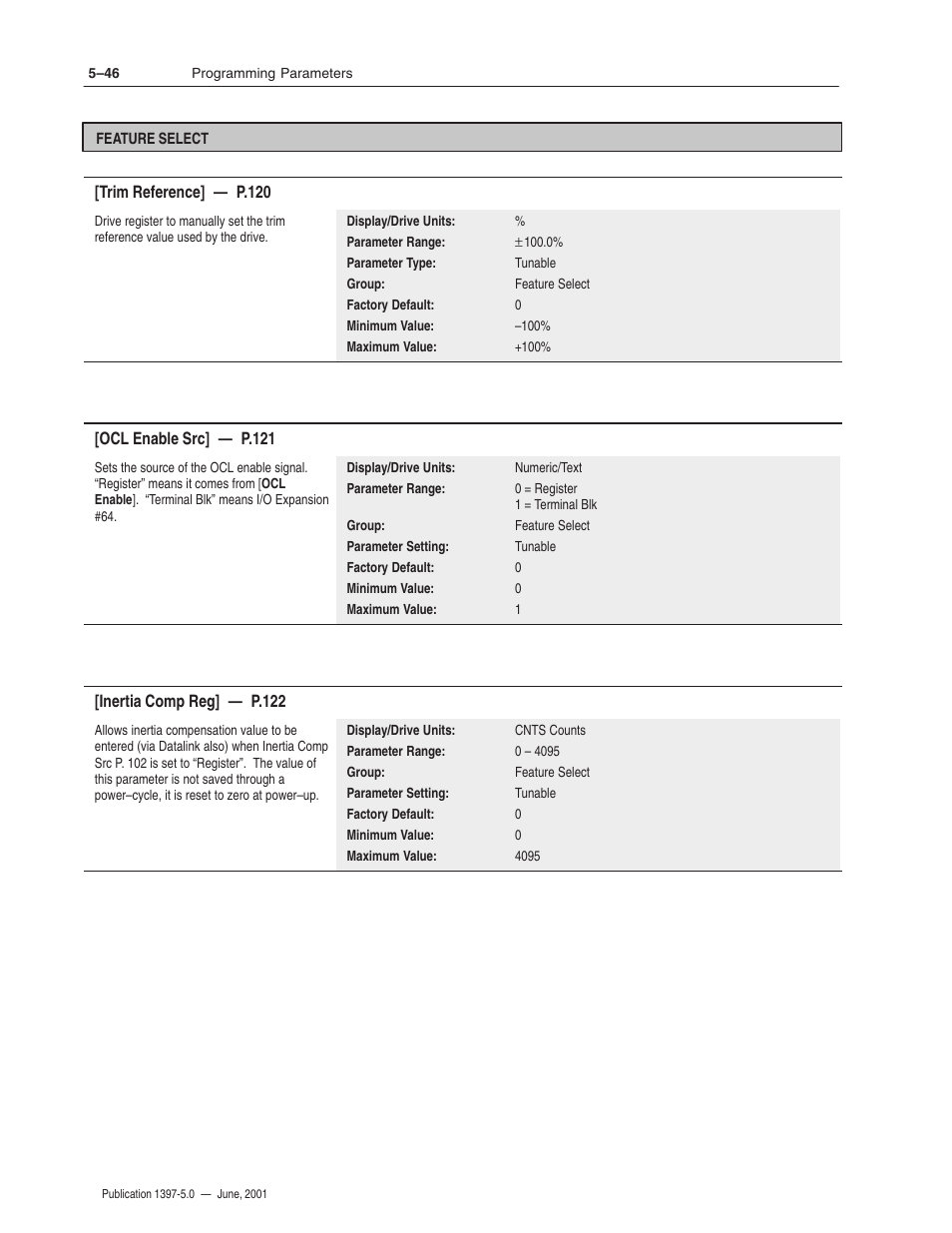 Rockwell Automation 1397 DC Drive Firmware 2.xx User Manual | Page 156 / 276