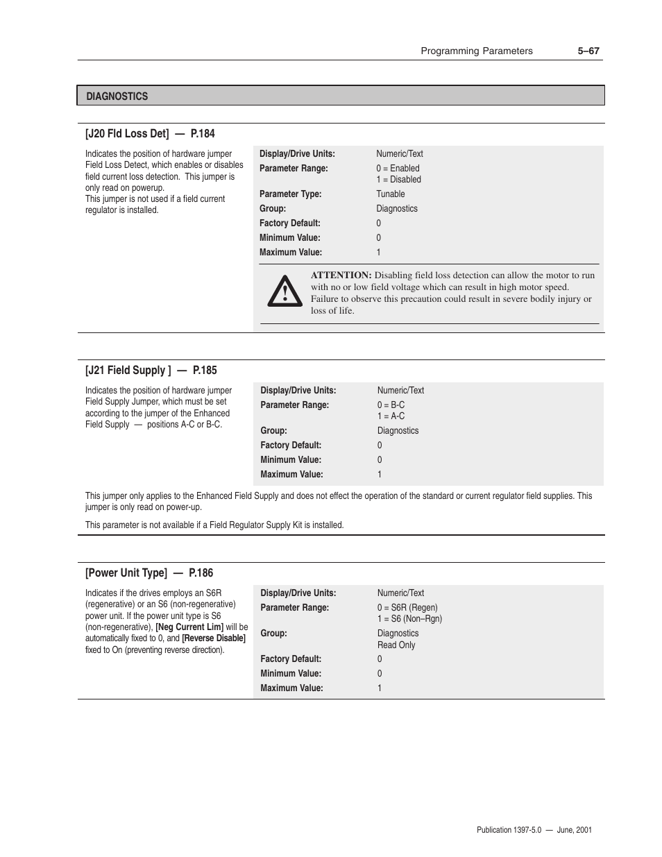 Rockwell Automation 1397 DC Drive Firmware 2.xx User Manual | Page 177 / 276