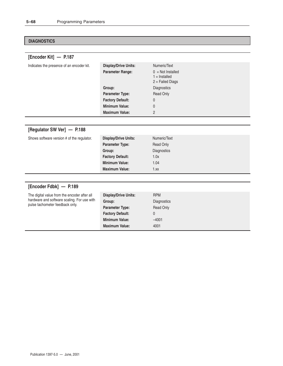 Rockwell Automation 1397 DC Drive Firmware 2.xx User Manual | Page 178 / 276