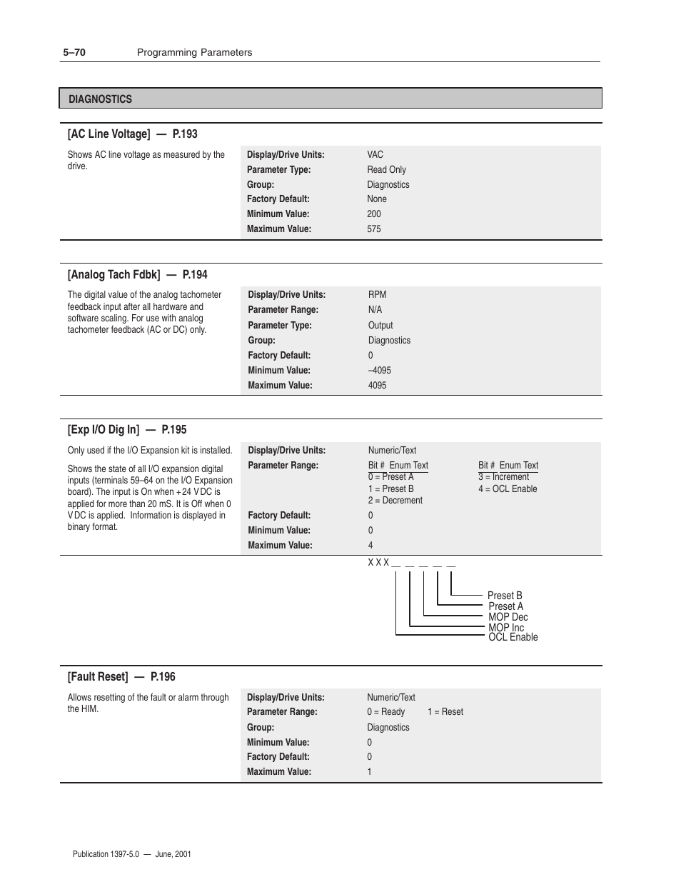 Rockwell Automation 1397 DC Drive Firmware 2.xx User Manual | Page 180 / 276