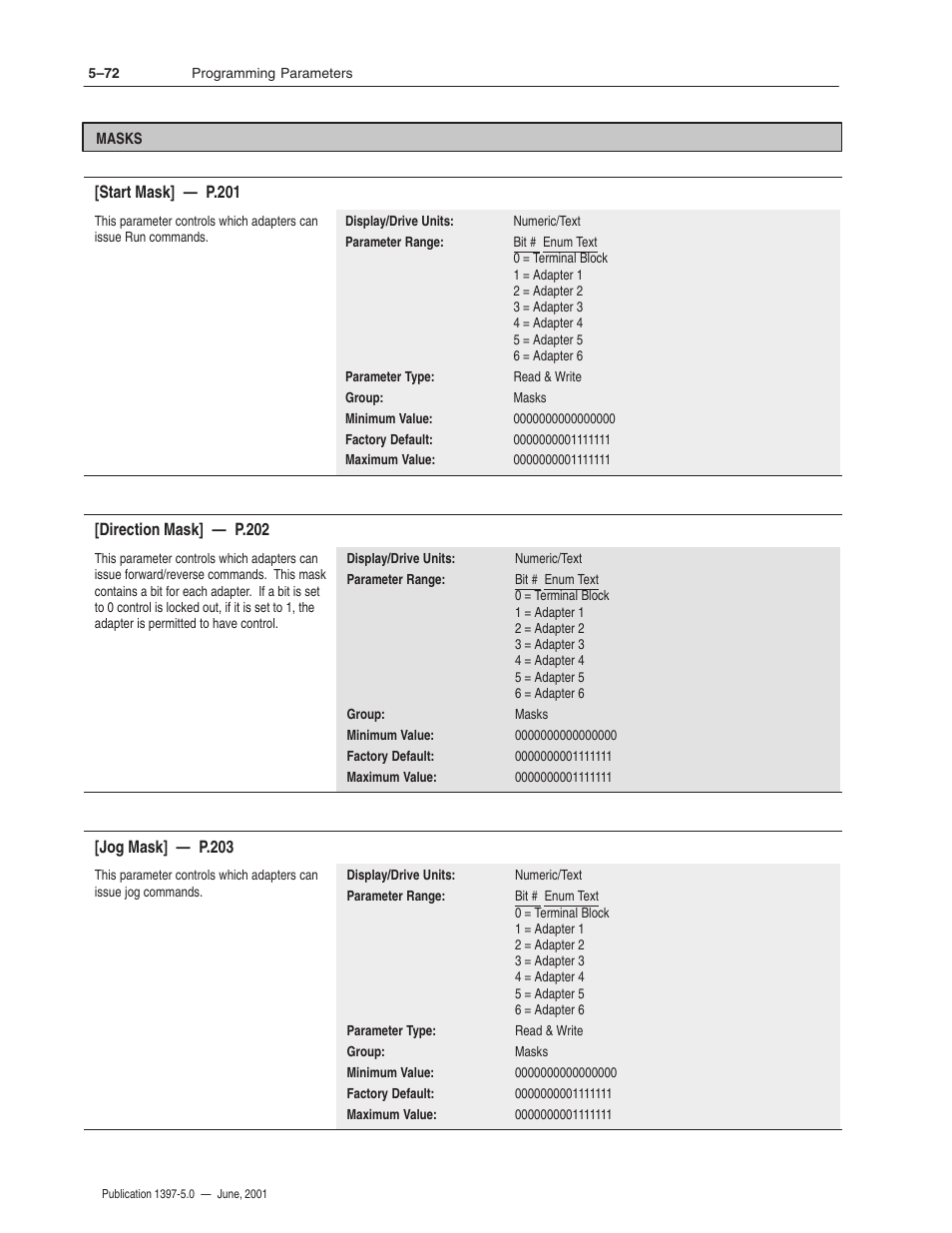 Rockwell Automation 1397 DC Drive Firmware 2.xx User Manual | Page 182 / 276