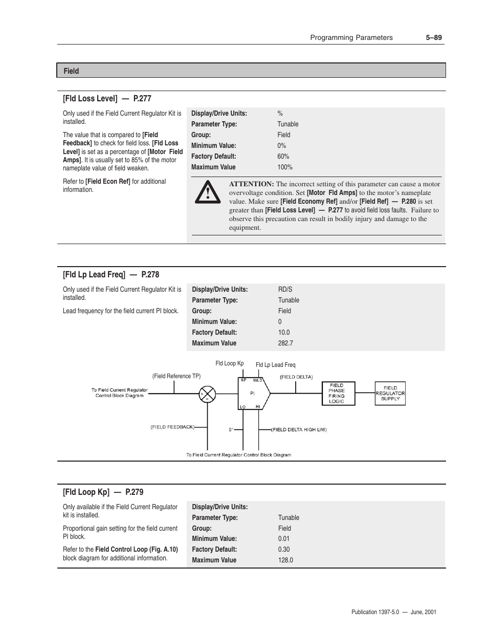 Rockwell Automation 1397 DC Drive Firmware 2.xx User Manual | Page 199 / 276
