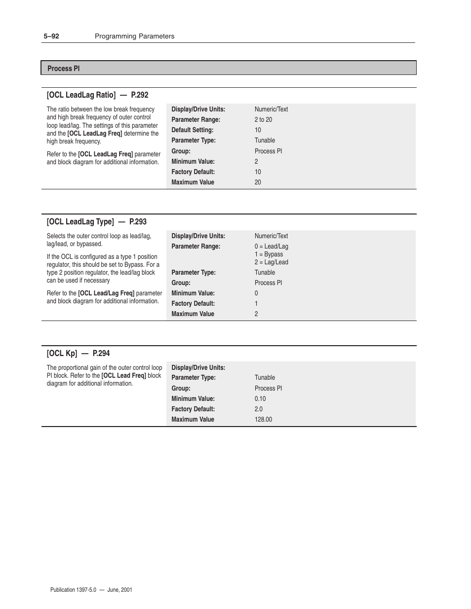 Rockwell Automation 1397 DC Drive Firmware 2.xx User Manual | Page 202 / 276