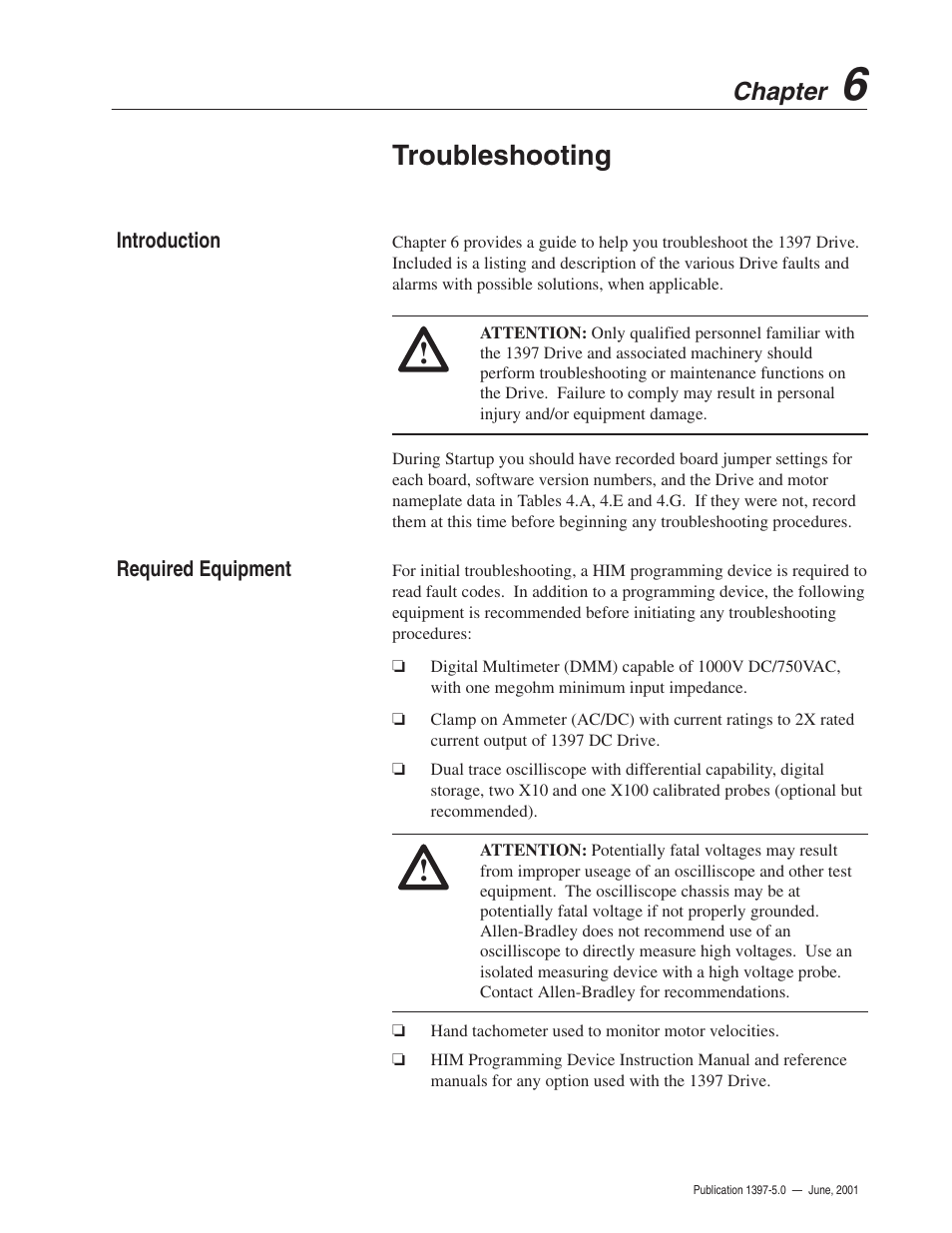 Troubleshooting | Rockwell Automation 1397 DC Drive Firmware 2.xx User Manual | Page 211 / 276