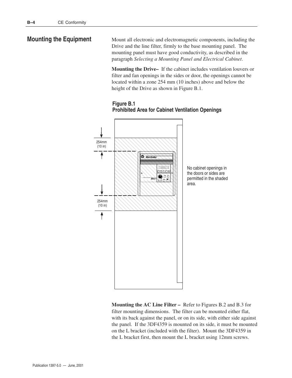 Mounting the equipment | Rockwell Automation 1397 DC Drive Firmware 2.xx User Manual | Page 236 / 276