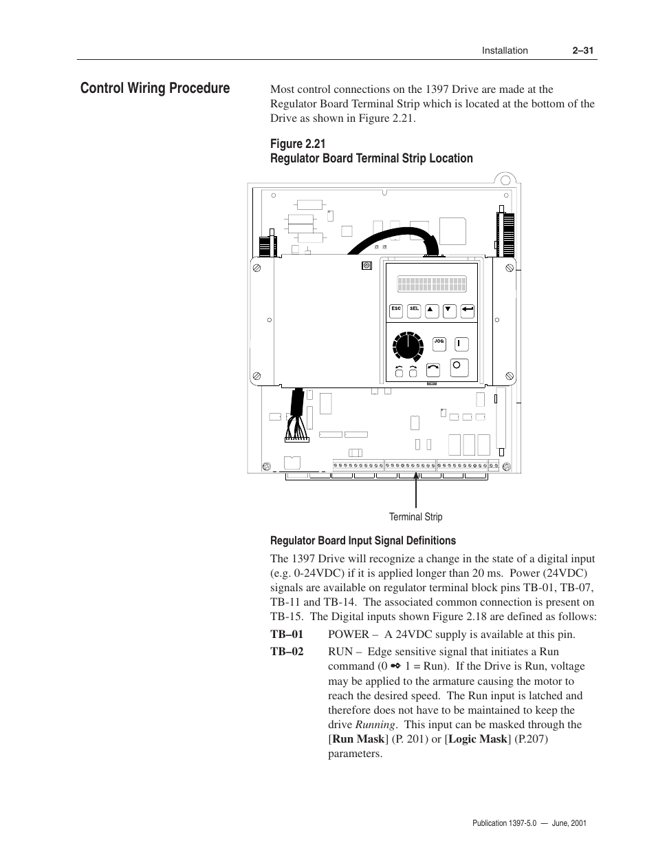 Control wiring procedure | Rockwell Automation 1397 DC Drive Firmware 2.xx User Manual | Page 49 / 276
