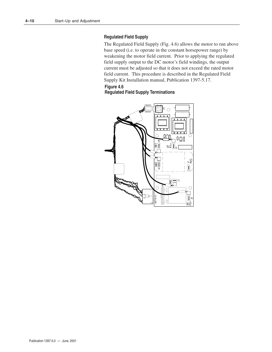 4–10 start–up and adjustment, J3 j6 | Rockwell Automation 1397 DC Drive Firmware 2.xx User Manual | Page 82 / 276