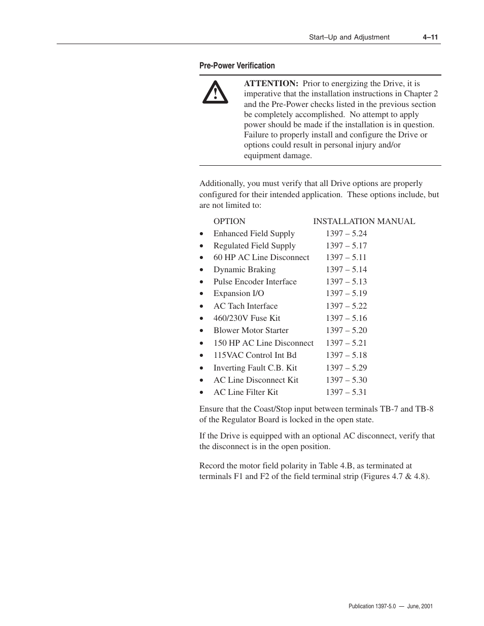 Rockwell Automation 1397 DC Drive Firmware 2.xx User Manual | Page 83 / 276