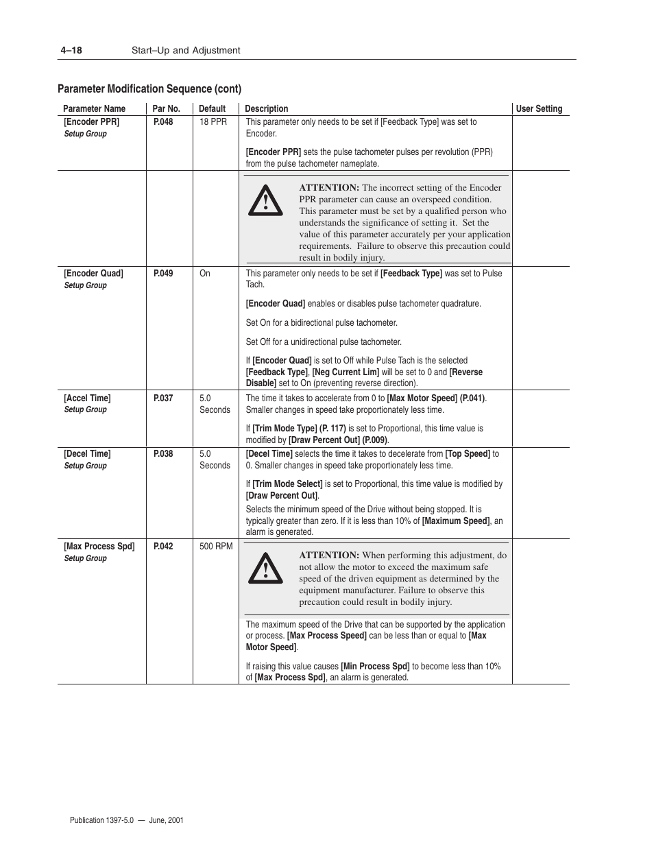 Rockwell Automation 1397 DC Drive Firmware 2.xx User Manual | Page 90 / 276