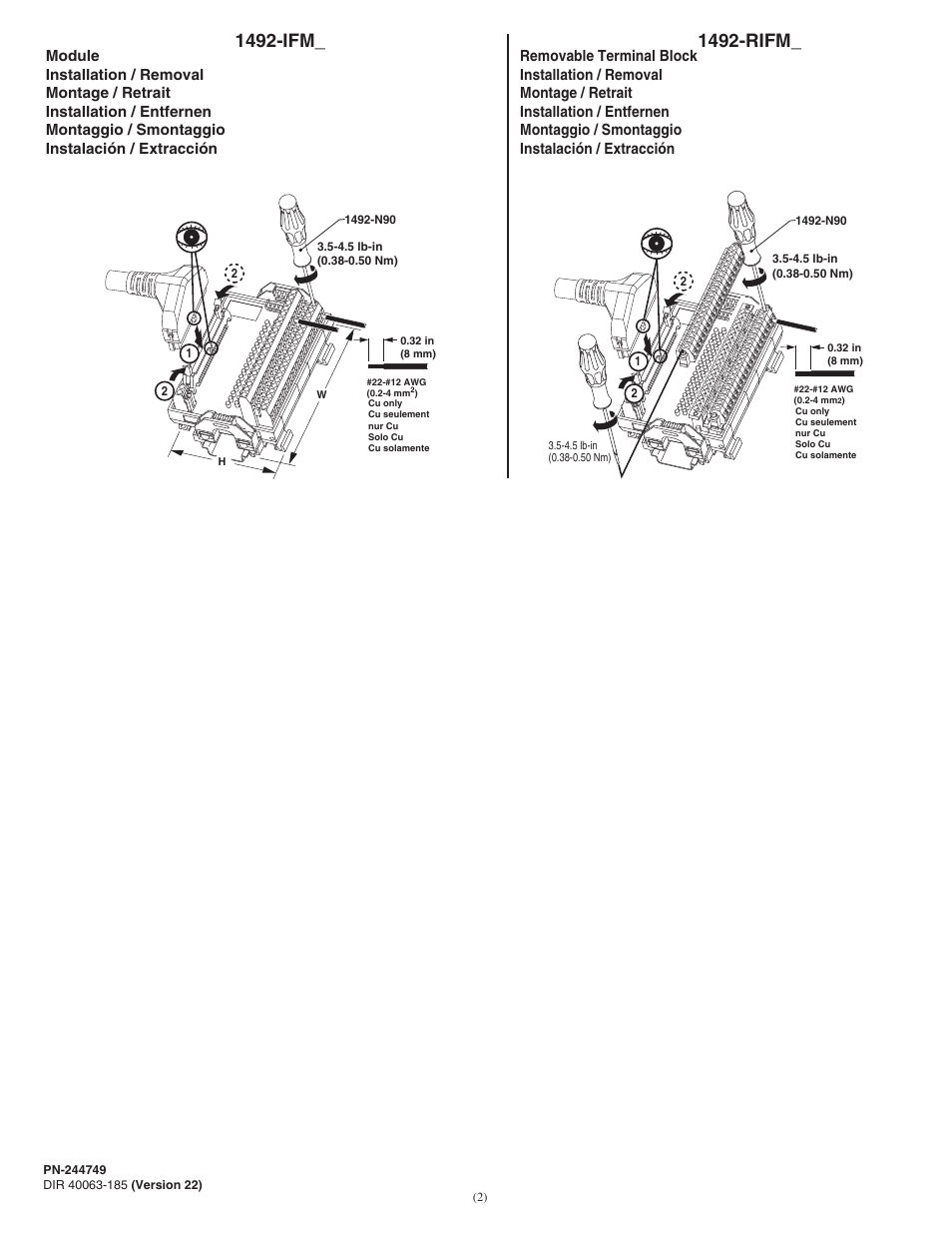 Rockwell Automation 1492-IFMxxxx Sensor Interface Modules User Manual | Page 2 / 6
