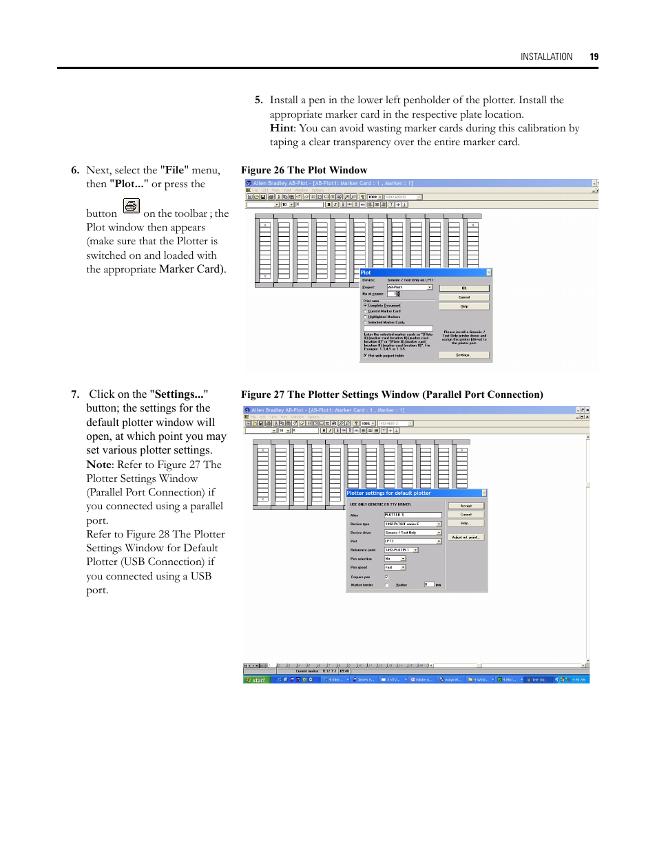 Figure 26 the plot window, The plot window | Rockwell Automation Allen-Bradley Plot Software User Manual User Manual | Page 19 / 46
