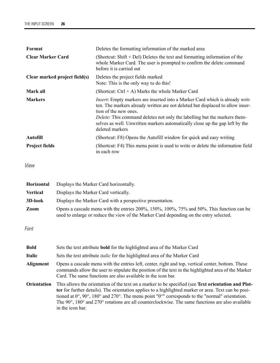 View, Font | Rockwell Automation Allen-Bradley Plot Software User Manual User Manual | Page 26 / 46