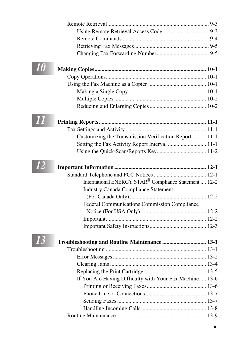 Brother IntelliFAX 1270e User Manual | Page 13 / 108