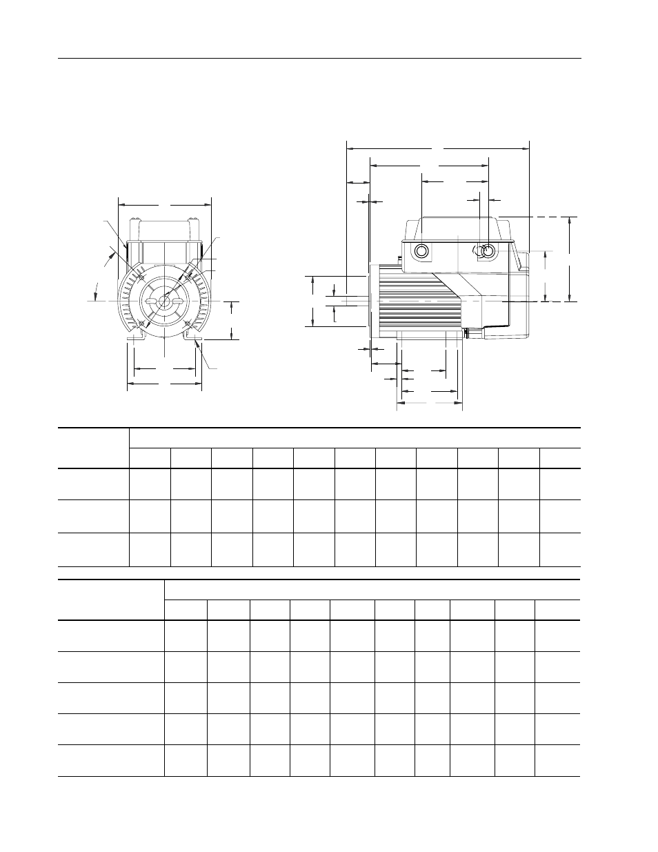 2 mounting dimensions for nema frames, Mounting dimensions for nema frames | Rockwell Automation 1329I Integrated AC Drive/Motor, Series A User Manual | Page 18 / 76