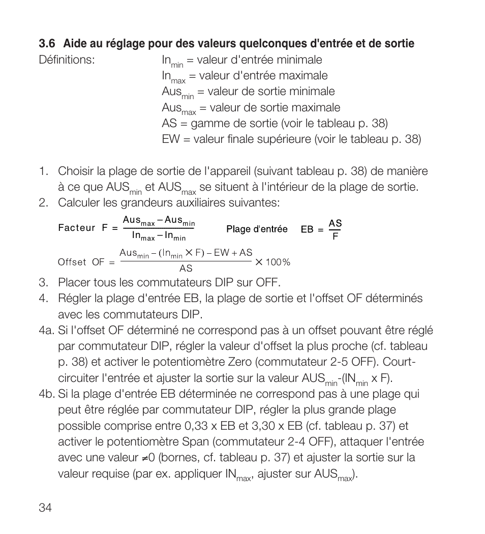 Valeur d'entrée minimale in, Valeur d'entrée maximale aus, Valeur de sortie minimale aus | Et aus, Ajuster sur aus | Rockwell Automation 931S-C4C5D-BC Active Converter User Manual | Page 34 / 40