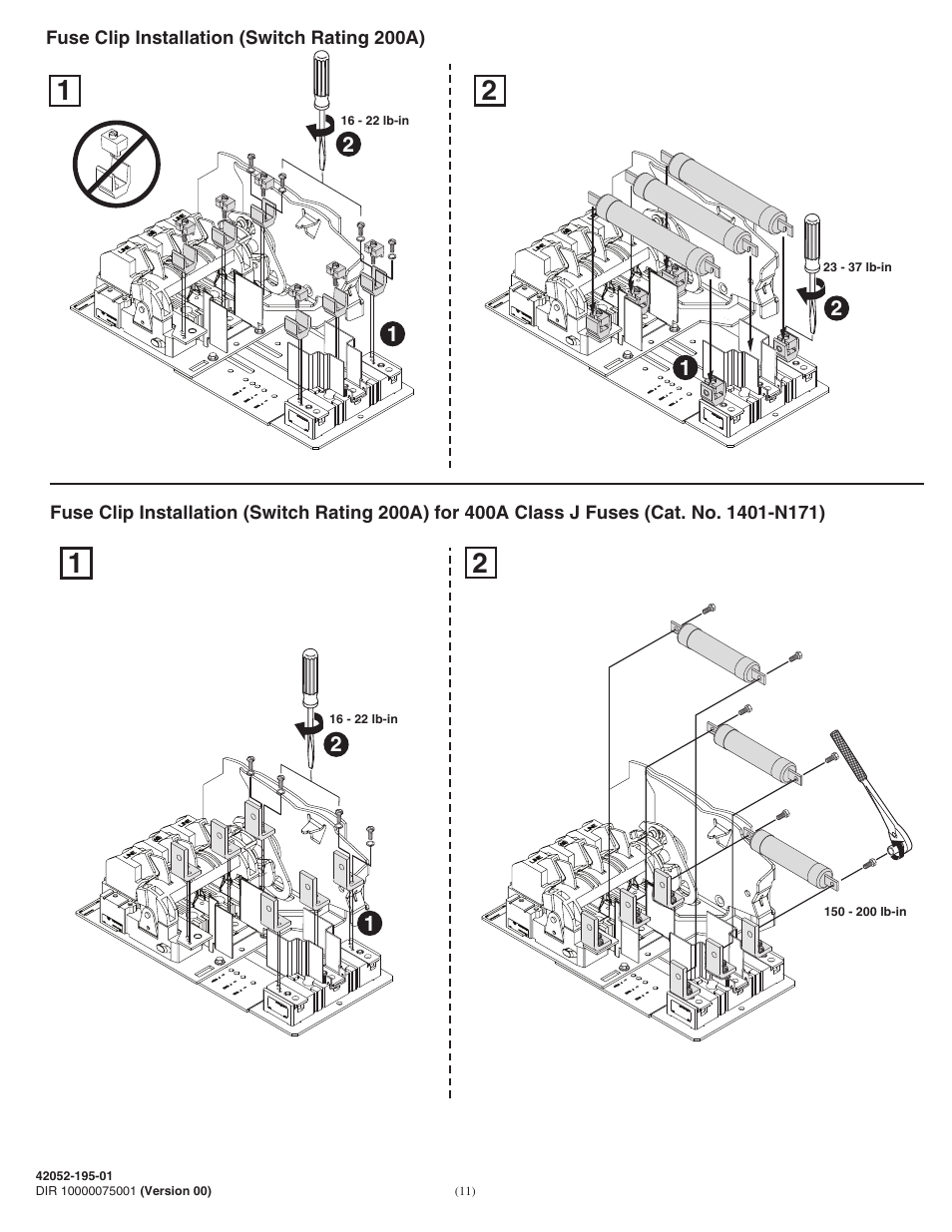 Rockwell Automation 1494F-N30_N60_N100_N200 (Series B) Fixed Depth Disconnect Switch (30A / 60A / 100A / 200A) User Manual | Page 11 / 20