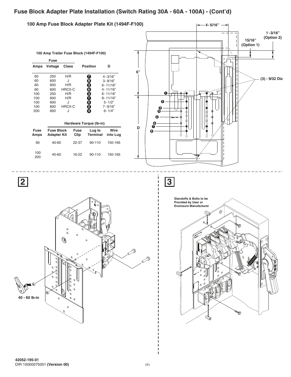 Rockwell Automation 1494F-N30_N60_N100_N200 (Series B) Fixed Depth Disconnect Switch (30A / 60A / 100A / 200A) User Manual | Page 6 / 20