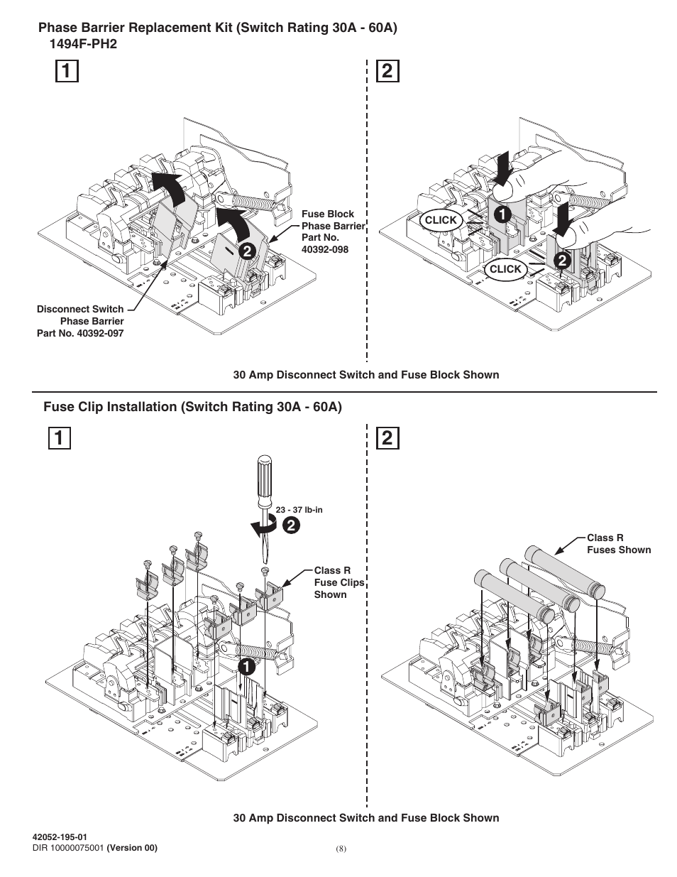 Rockwell Automation 1494F-N30_N60_N100_N200 (Series B) Fixed Depth Disconnect Switch (30A / 60A / 100A / 200A) User Manual | Page 8 / 20