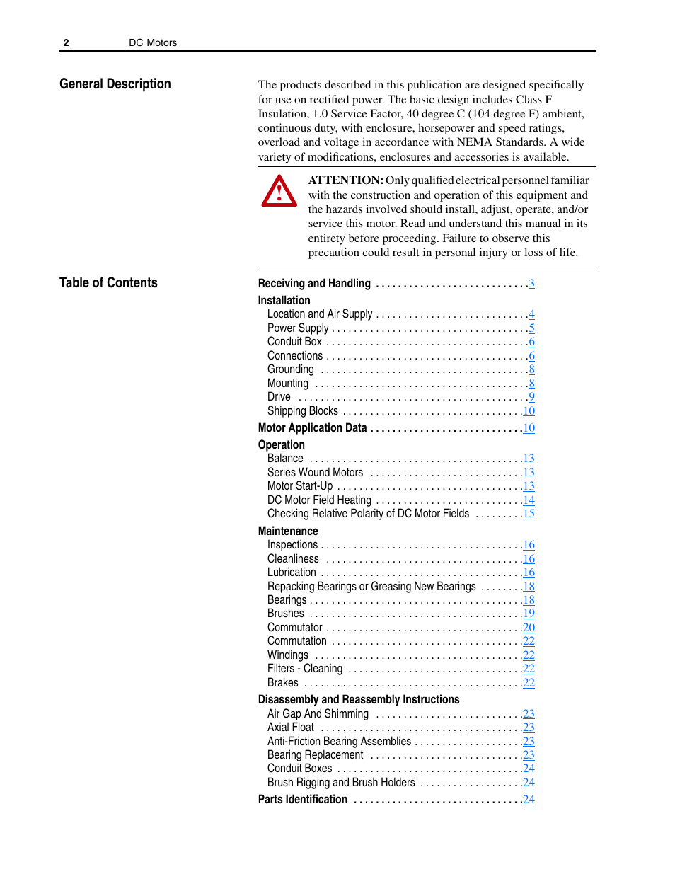 Rockwell Automation 1325L DC Motors, Frames C210ATZ - C440ATZ User Manual | Page 2 / 28