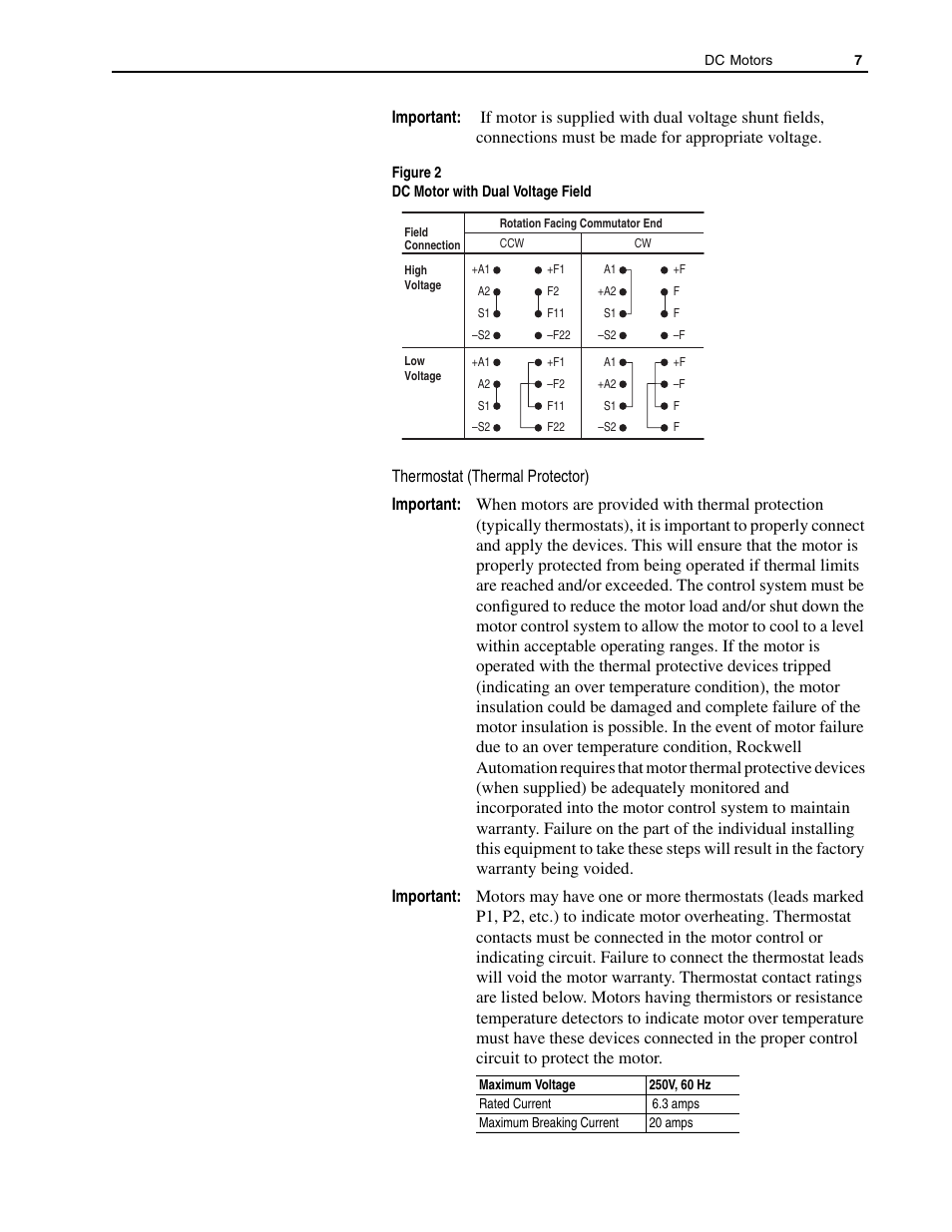 Rockwell Automation 1325L DC Motors, Frames C210ATZ - C440ATZ User Manual | Page 7 / 28