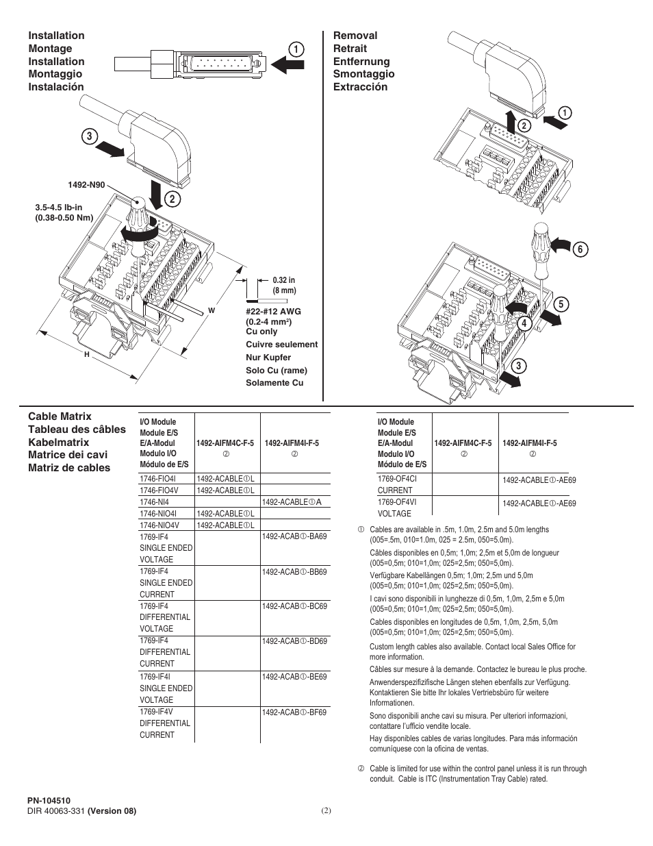 Rockwell Automation 1492-AIFM4C-F_AIFM4I-F-5 4 Channel Fusible Analog Input Interface Modules User Manual | Page 2 / 6