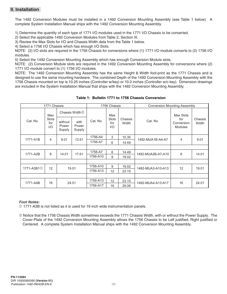 Ii. installation | Rockwell Automation 1492-CM1771-LD0012 Field Wire Conversion Module User Manual | Page 2 / 16