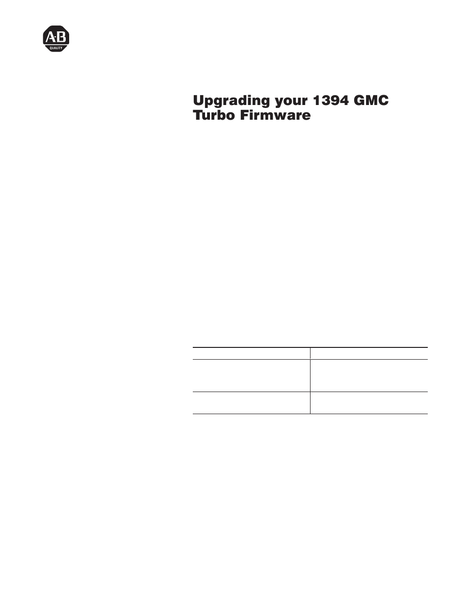 Rockwell Automation 1394 INSTL.INSTRU.1394 TURBO FIRMW User Manual | 20 pages
