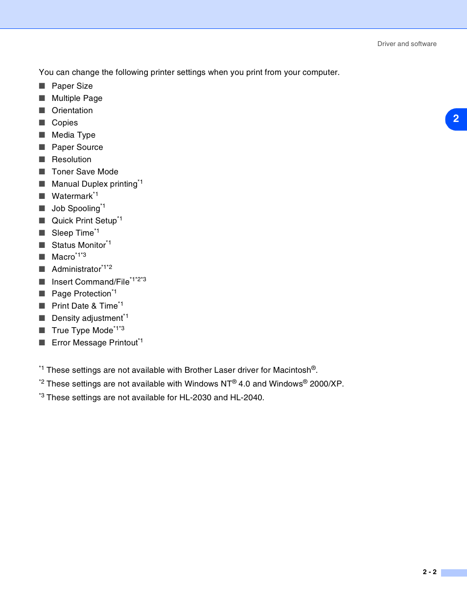 Brother HL-2030 User Manual | Page 28 / 110