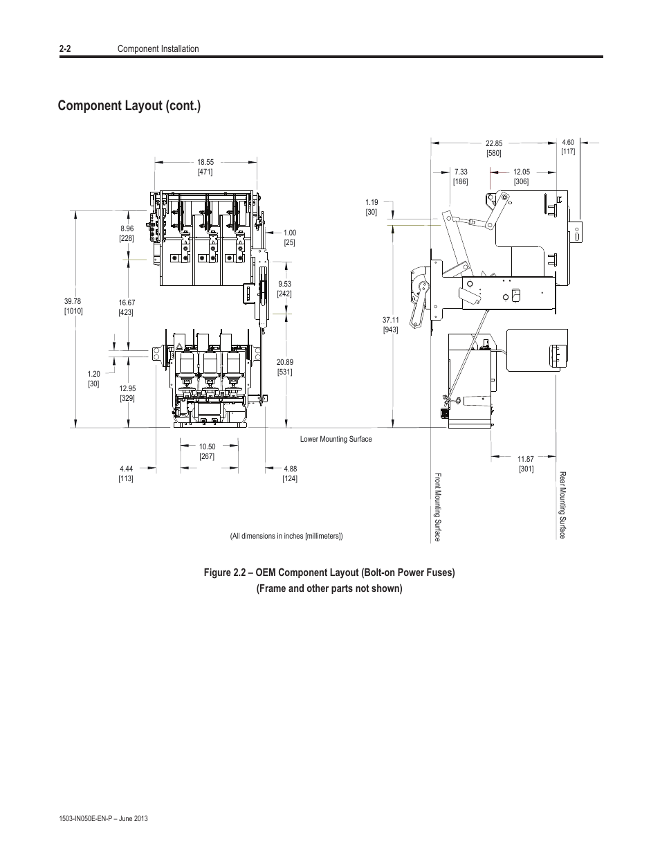 Component layout (cont.) | Rockwell Automation 1503 OEM Starter Frame Components Installation Manual User Manual | Page 10 / 58