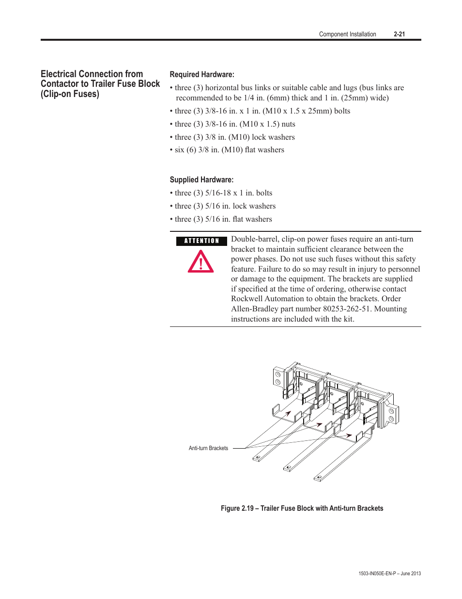Rockwell Automation 1503 OEM Starter Frame Components Installation Manual User Manual | Page 29 / 58