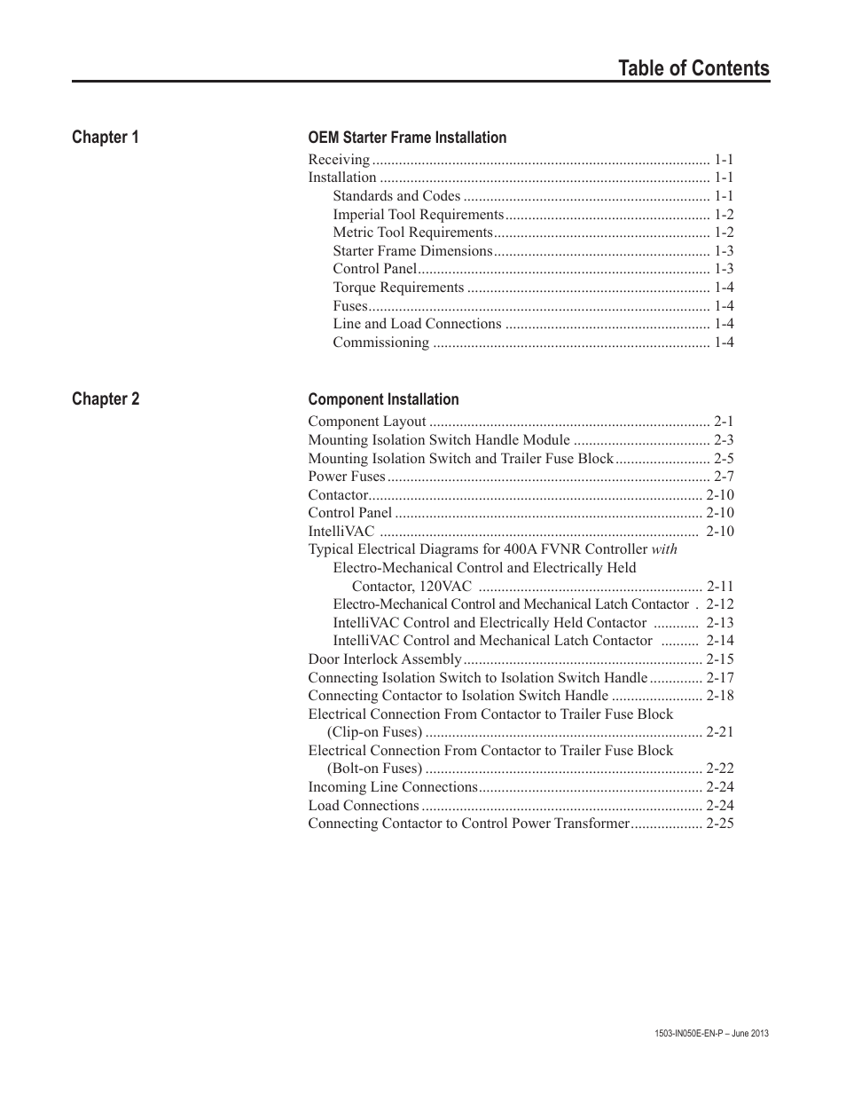 Rockwell Automation 1503 OEM Starter Frame Components Installation Manual User Manual | Page 3 / 58