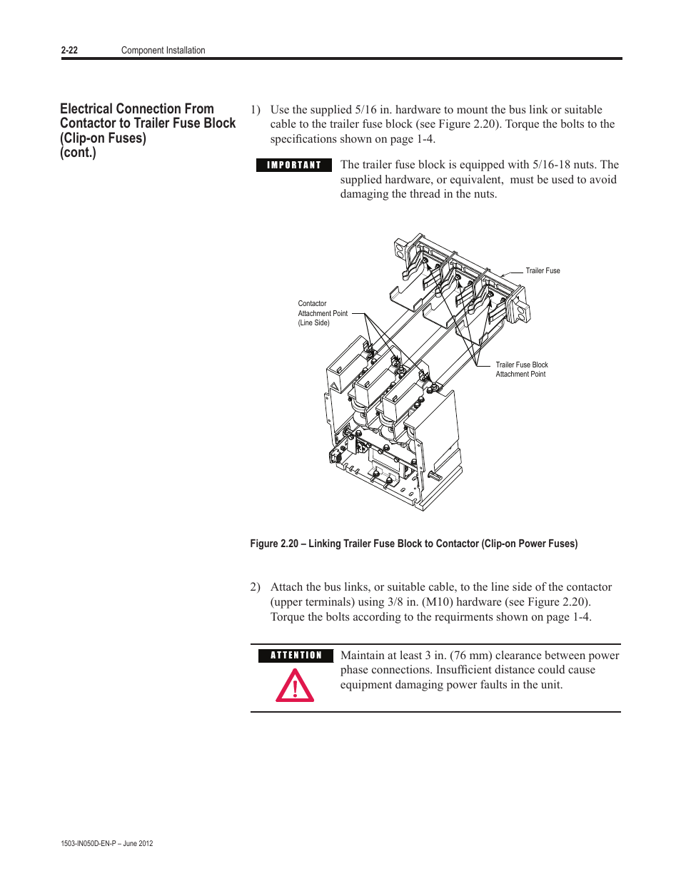 Rockwell Automation 1503 OEM Starter Frame Components Installation Manual User Manual | Page 30 / 58