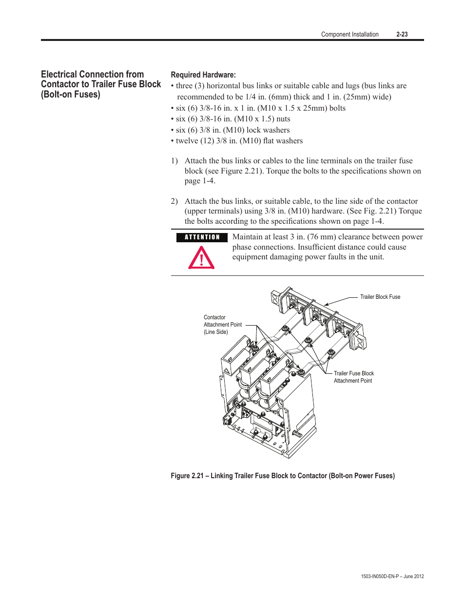Rockwell Automation 1503 OEM Starter Frame Components Installation Manual User Manual | Page 31 / 58