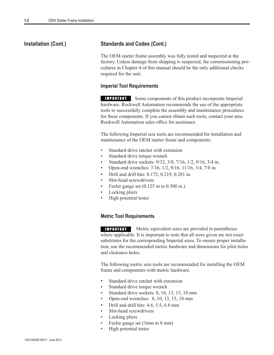 Rockwell Automation 1503 OEM Starter Frame Components Installation Manual User Manual | Page 6 / 58