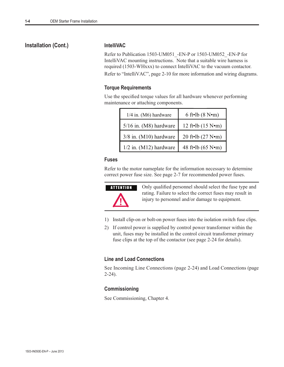 Rockwell Automation 1503 OEM Starter Frame Components Installation Manual User Manual | Page 8 / 58