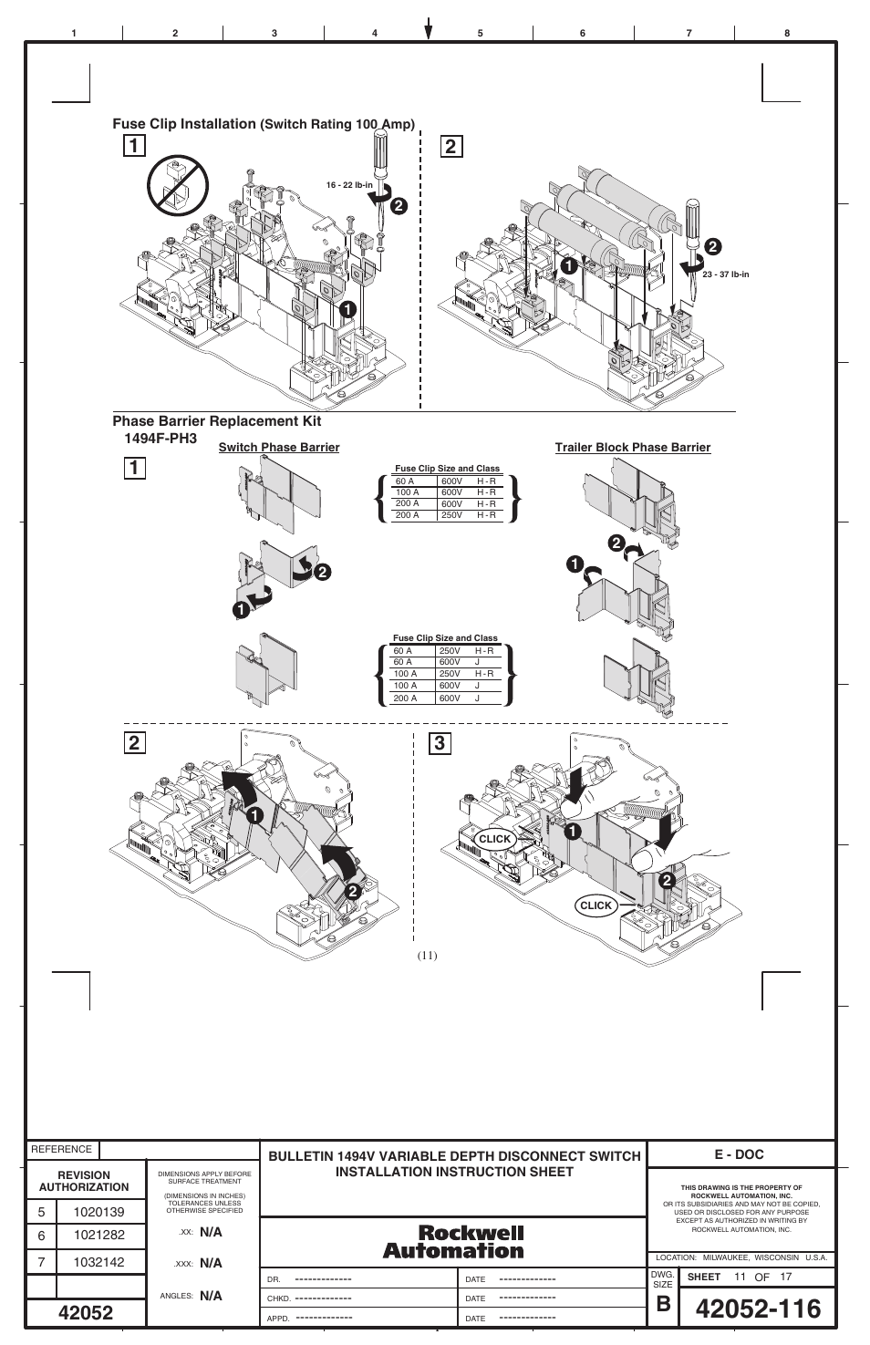 Rockwell Automation 1494V-DS30 - DSX200 Disconnect Switch and Accessories User Manual | Page 11 / 32