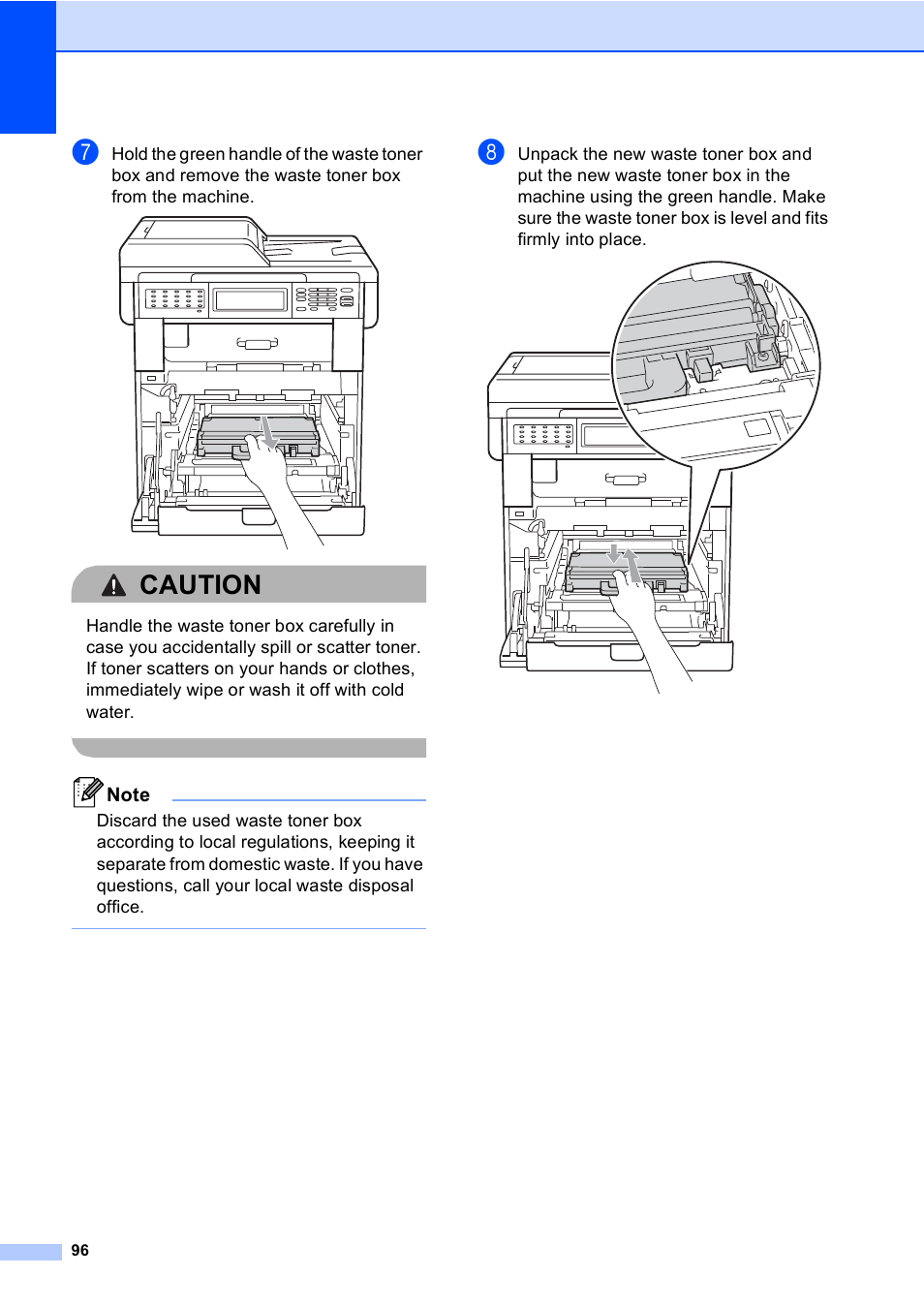Caution | Brother Copier/Printer MFC-9970CDW User Manual | Page 112 / 214