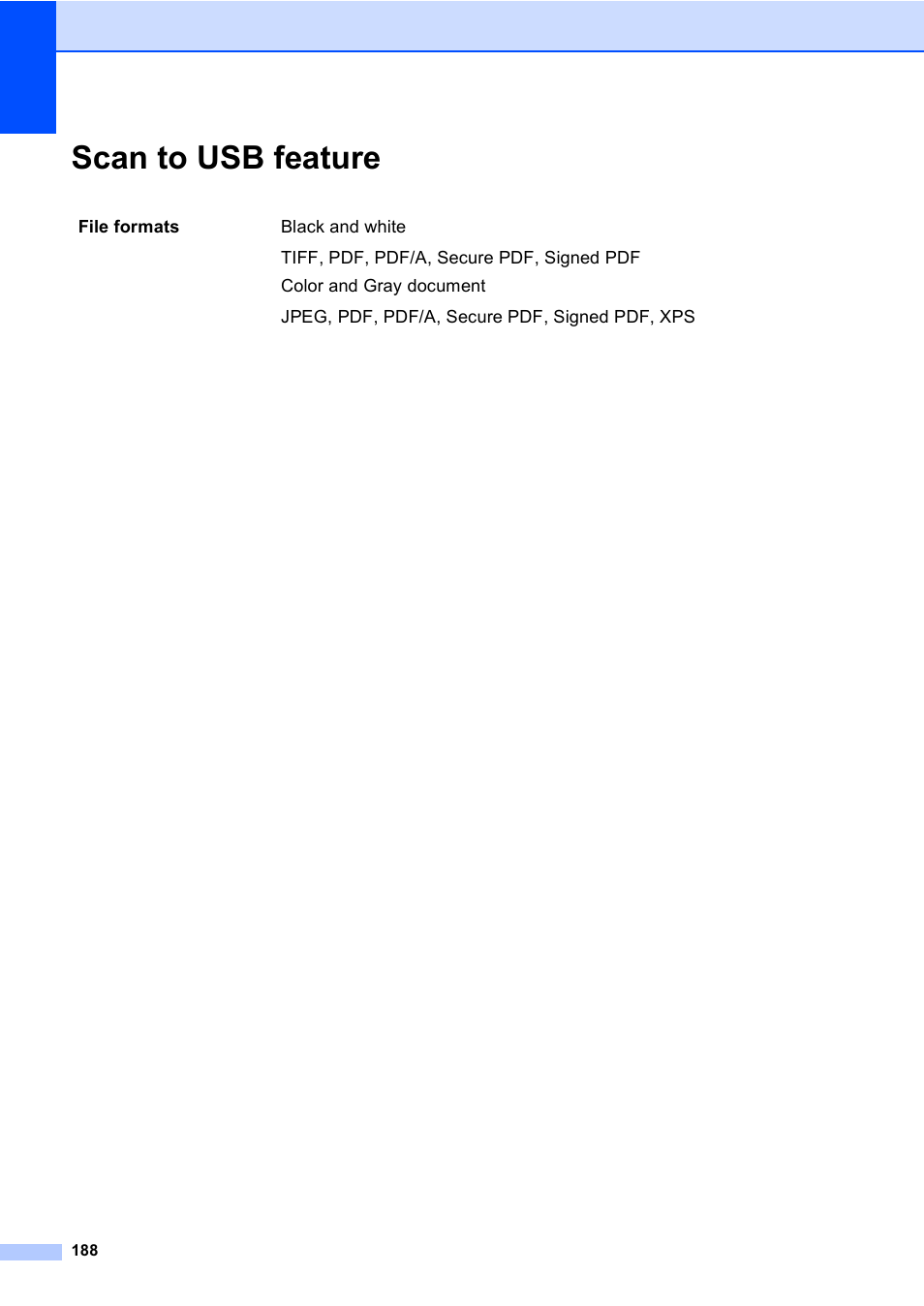 Scan to usb feature | Brother Copier/Printer MFC-9970CDW User Manual | Page 204 / 214