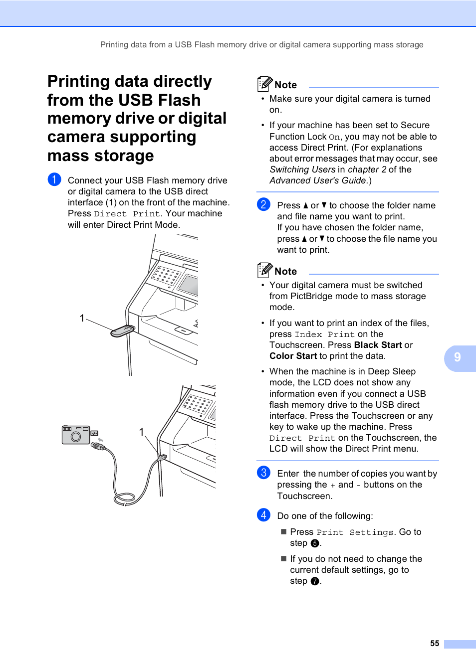 Supporting mass storage | Brother Copier/Printer MFC-9970CDW User Manual | Page 71 / 214