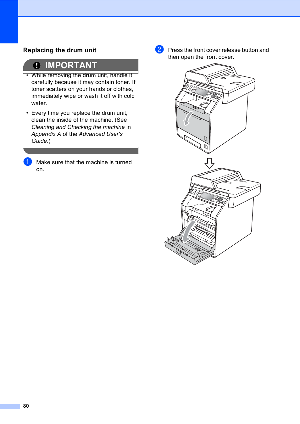 Replacing the drum unit, Important | Brother Copier/Printer MFC-9970CDW User Manual | Page 96 / 214