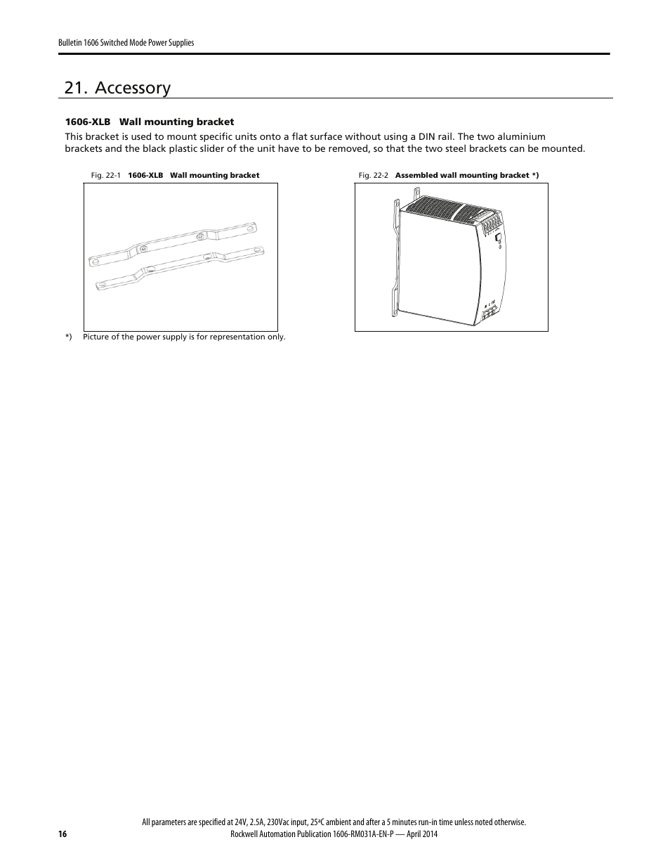 Accessory | Rockwell Automation 1606-XLE240F-3 Power Supply Reference Manual User Manual | Page 16 / 24