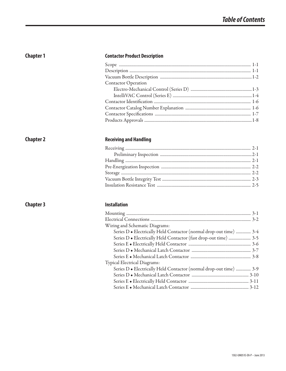 Rockwell Automation 1502 Medium Voltage Contactor, 800A (Series D and E) User Manual | Page 3 / 58