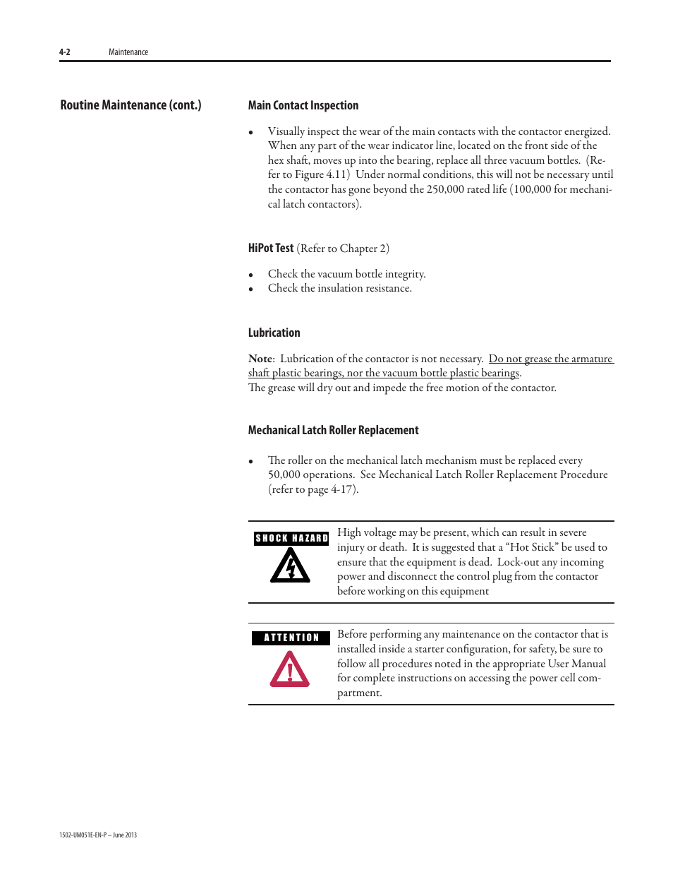 Rockwell Automation 1502 Medium Voltage Contactor, 800A (Series D and E) User Manual | Page 31 / 58
