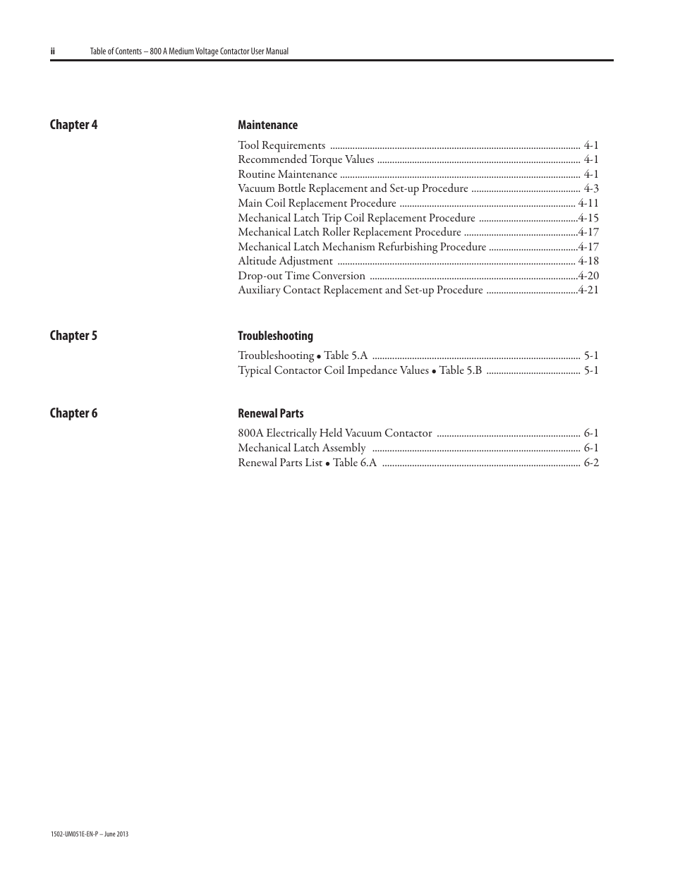 Rockwell Automation 1502 Medium Voltage Contactor, 800A (Series D and E) User Manual | Page 4 / 58