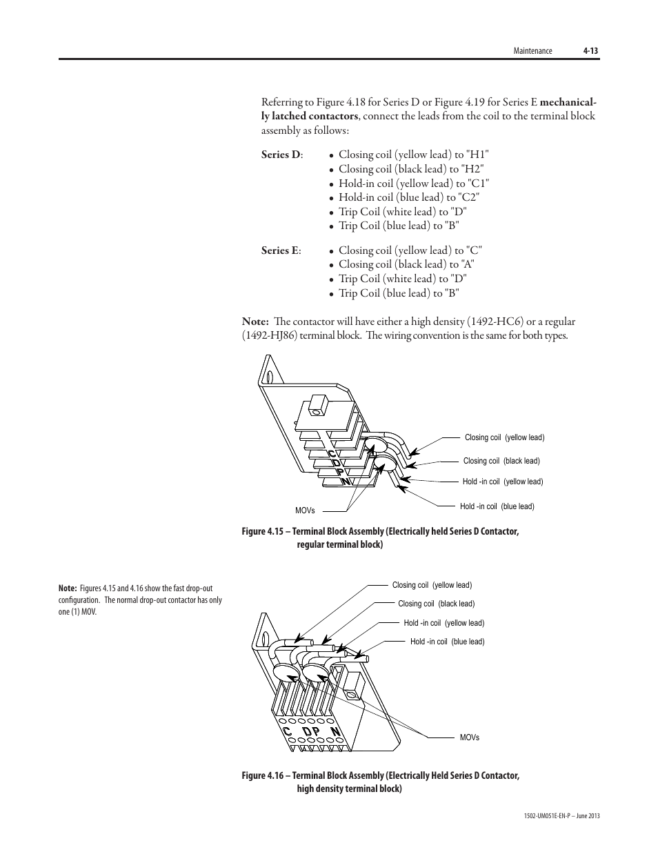 Rockwell Automation 1502 Medium Voltage Contactor, 800A (Series D and E) User Manual | Page 42 / 58