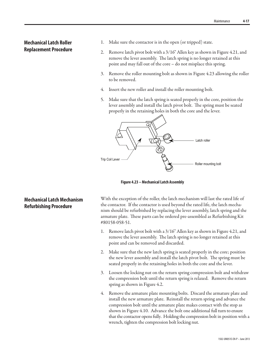 Rockwell Automation 1502 Medium Voltage Contactor, 800A (Series D and E) User Manual | Page 46 / 58