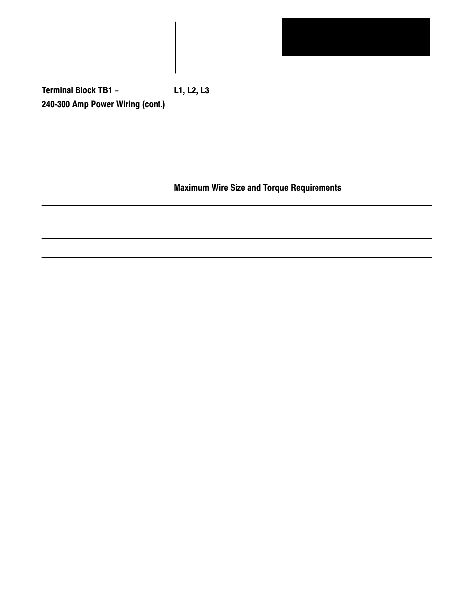 Maximum wire size and torque requirements | Rockwell Automation 1336VT 5-300 AMP (2.2-160KW) User Manual | Page 59 / 118