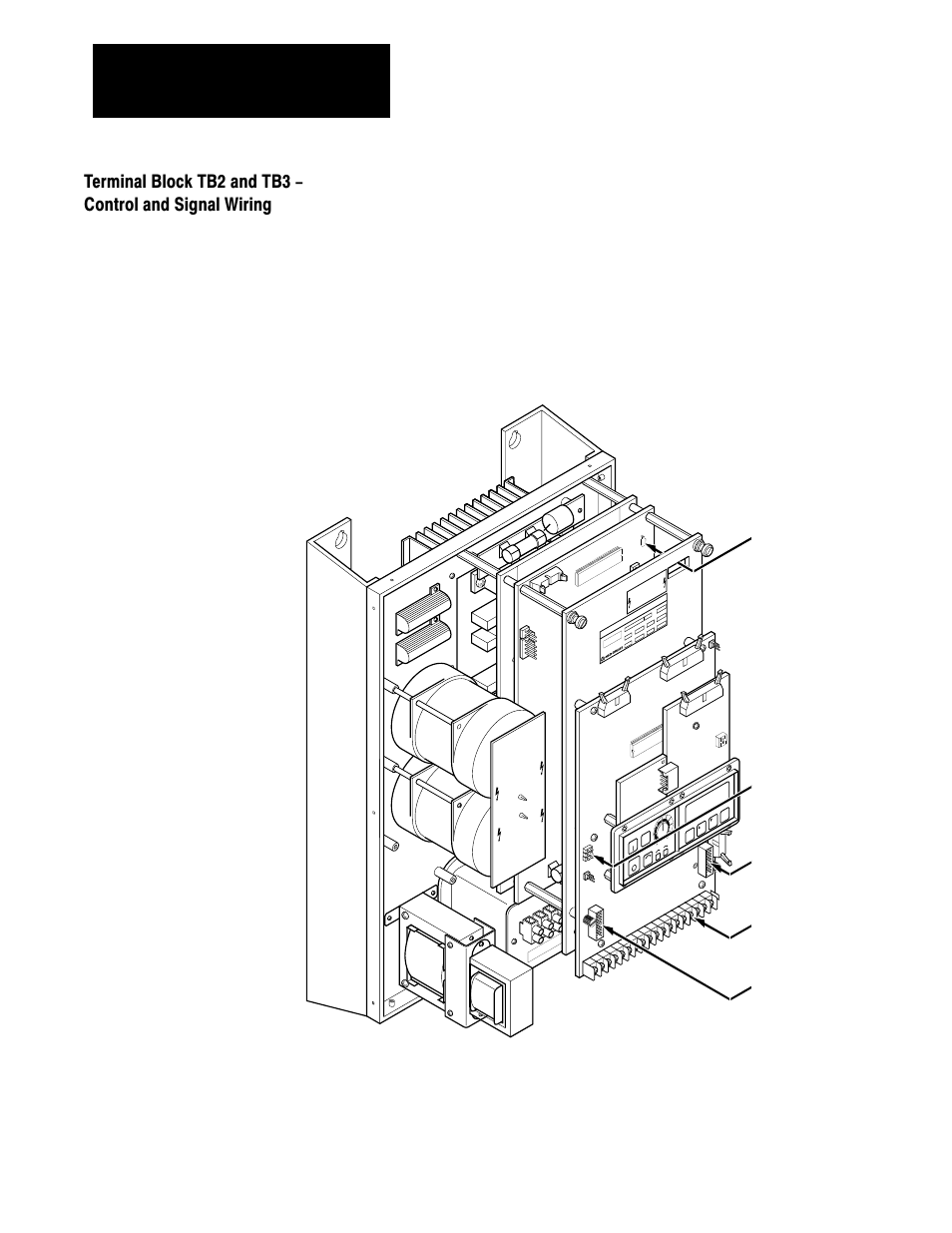 Terminal block tb2 and tb3, Control and signal wiring, Wiring chapter 6 | C1 c2 | Rockwell Automation 1336VT 5-300 AMP (2.2-160KW) User Manual | Page 60 / 118