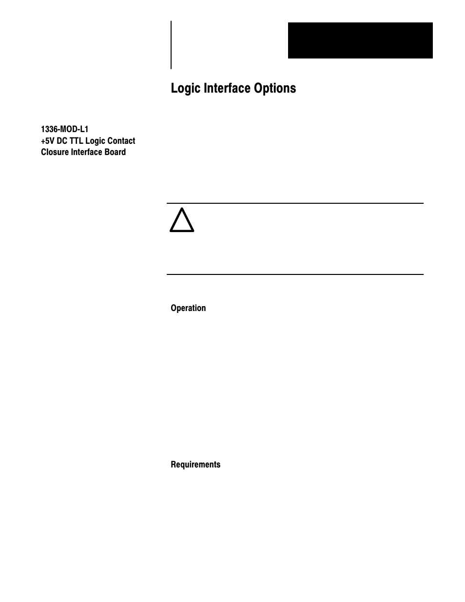 Logic interface options | Rockwell Automation 1336VT 5-300 AMP (2.2-160KW) User Manual | Page 99 / 118